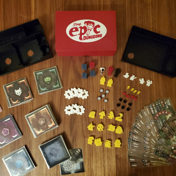 klein Epos Dungeons Geschichten Token Box Figuren voll Erweiterung Ausführung Dan lynchen Tischplatte Zubehör Tafel Spiele Würfel Spiel Kobold Kickstarter Rollenspiel Strategie Schergen Fackel Gesundheit Veranstalter Falle Teiler ttrpg Gamelyn 3D print model - Mito3D