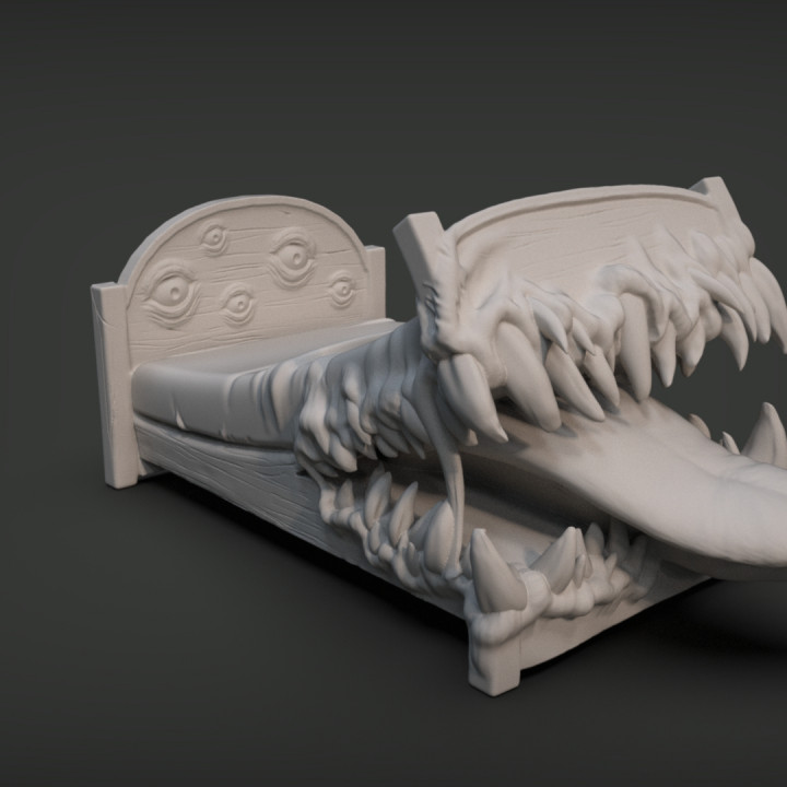 imitar cama imp3dsion mesa caracteres criaturas fantasía universo Tienda criatura monstruo magia oculto calabozo d dnd mazmorra mimico 3D print model - Mito3D