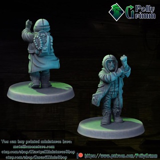 tabletop miniature sci-fi cyberpunk fantasy dwarf street mage shaman pollygrimm Tabletop Characters & Creatures Fantasy Universe Store game mini character boardgame shadowrun 3d print model - Mito3D