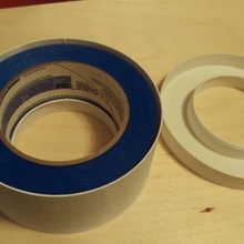 blue tape roll holder - stays clean & garden tapeholder 3d print model - Mito3D
