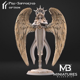 saphiel sky protector miniatures blueprint Tabletop Characters & Creatures Fantasy Universe Store demon dragons epic female sword wings woman angel monsters heroes minis beauty dungeon dnd angels archangel demons artisan 3d print model - Mito3D