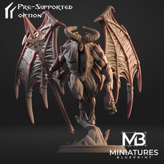 bazeroth prince wrath miniatures blueprint Tabletop Characters & Creatures Fantasy Universe Store demon creature devil dragon dragons hell monster wings evil monsters heroes minis dungeon titan dnd unsupported supported devilman 3d print model - Mito3D