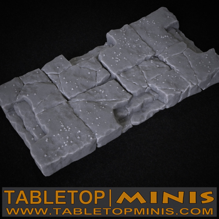 Stein Plattform 2x4 Tischminis Tischplatte Zubehör Geschäft Felsen Fußboden Verlies 3D print model - Mito3D