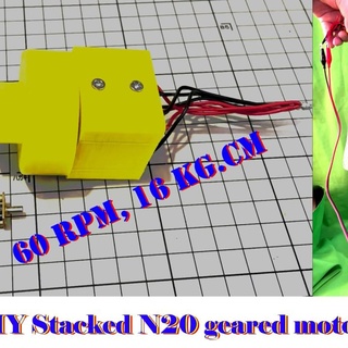 stacked n20 geared motor henry wang Spare Parts RC Cars Education University Engineering Science Electronic & Electrical 3d print model - Mito3D