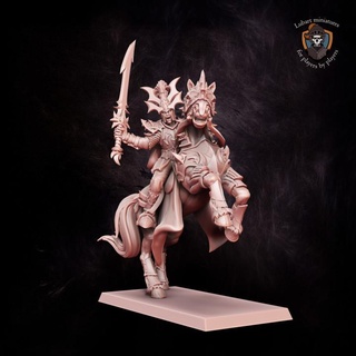 dread prince elven horse lubart miniatures Tabletop Characters & Creatures Fantasy Universe characters fantasy warhammer sla age wargame 9th warhammerfantasy whfb theninthage ninthage ninth dreadelves darkelfs darkelves t9a lubartminiatures 3d print model - Mito3D