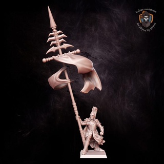 silexian officer lubart miniatures Tabletop Characters & Creatures Fantasy Universe characters fantasy warhammer sla age wargame 9th warhammerfantasy whfb theninthage ninthage ninth dreadelves darkelfs darkelves t9a lubartminiatures 3d print model - Mito3D