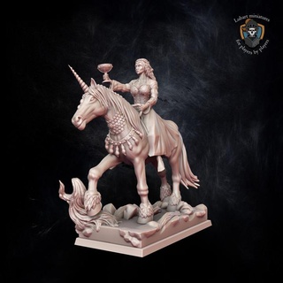 damsel equitan unicorn lubart miniatures Tabletop Characters & Creatures Fantasy Universe characters fantasy warhammer sla age wargame 9th warhammerfantasy whfb theninthage ninthage ninth kingdomofequitaine t9a lubartminiatures koe 3d print model - Mito3D