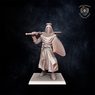 kingdom equitaine paladin foot lubart miniatures Tabletop Characters & Creatures Fantasy Universe characters fantasy warhammer sla age wargame 9th warhammerfantasy whfb theninthage ninthage ninth kingdomofequitaine t9a lubartminiatures koe 3d print model - Mito3D