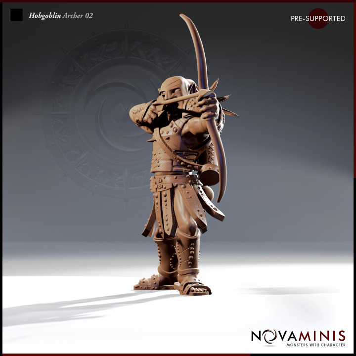 Hobgoblin arciere 02 novaminis negozio draghi dungeon fantasia mini mostro rpg tavolo dnd esploratore ttrpg presupposto roleplaying28mm 3D print model - Mito3D