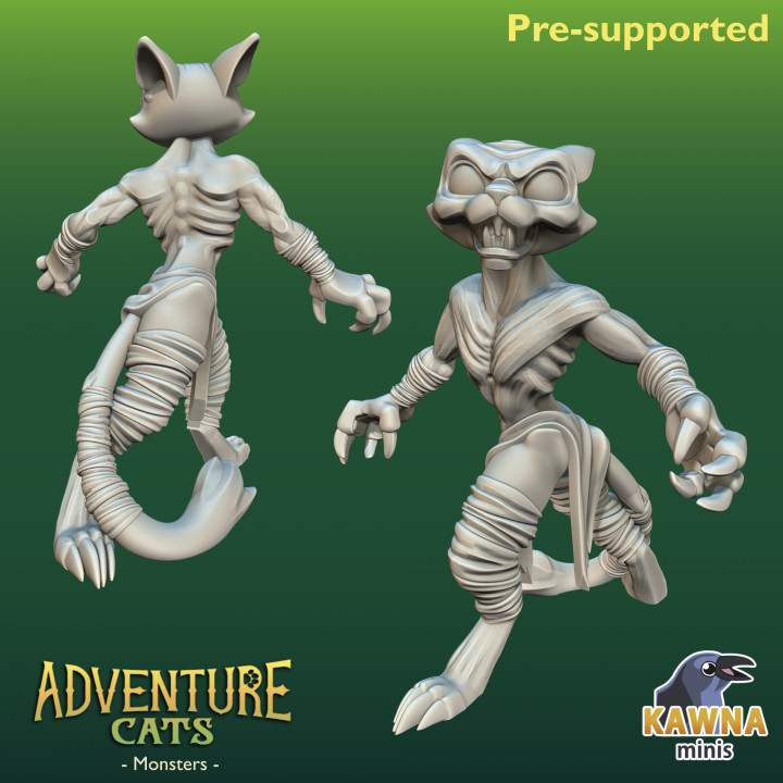 gulyabani kedi kawna minis masaüstü karakterler yaratıklar fantezi Evren canavar ölümsüz düşman 3D print model - Mito3D