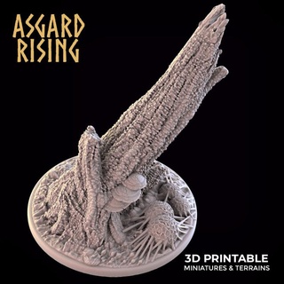 infested grounds round base 60mm - presupported asgard rising miniatures Store big trunk 60 mase 3d print model - Mito3D