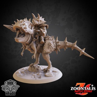 t-rex mount pre-supported included dice heads Tabletop Characters & Creatures Fantasy Universe trex d&d dnd presupported tyrannosaurusrex 3d print model - Mito3D
