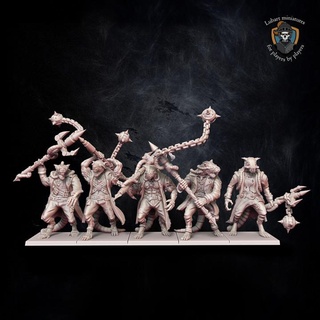 plague disciples lubart miniatures Tabletop Characters & Creatures Fantasy Universe fantasy warhammer sla age wargame special 9th warhammerfantasy whfb theninthage ninthage ninth t9a lubartminiatures tvs theverminswarm 3d print model - Mito3D