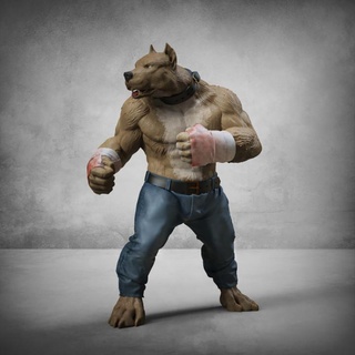 bare knukle fighter- american bully classic horde miniatures Tabletop Characters & Creatures Fantasy Universe Store animal dog fighter pitbull boxing furry boxer doggy terrier bareknukle topdog pitbullterrier 3d print model - Mito3D