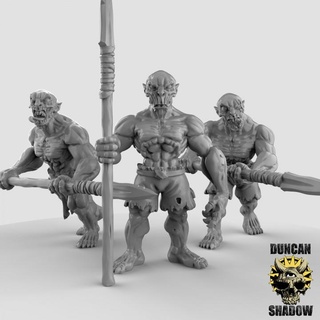 ghouls spears pre supported duncan shadow Tabletop Characters & Creatures Fantasy Universe Store fantasy undead warhammer dungeonsanddragons dnd ghoul tabletopgames kingsofwar ageofsigmar ttrpg presupported 3d print model - Mito3D