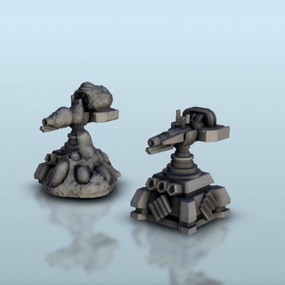 iyon top Küçük kule + yerlebir edilmiş versiyon Bilim kurgu sf bilimkurgu hartolia minyatürler masaüstü karakterler yaratıklar Sci Fi Evren Araçlar makineler mağaza fdm fütüristik tabanca arazi reçine savaşlar lejyon manzara sahneler 3d print model - Mito3D