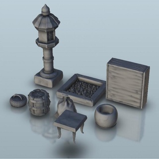 set oriental interior 3 - scenery terrain wargame hartolia miniatures Tabletop 3D Printable Terrain Sci-Fi printable accessories architecture bolt building china chinese game games printing figures asia flames sigmar japenese 3d print model - Mito3D