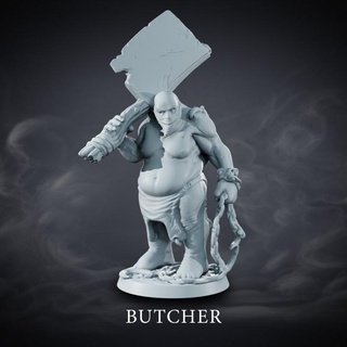 butcher - abyss dwellers job hermes creative Tabletop Characters & Creatures Fantasy Universe Store demon big devil sword fatguy chains slaughter 3d print model - Mito3D