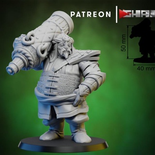 ogre 2 persian cannon 3 support ready ghamak Tabletop Characters & Creatures Fantasy Universe Store dragons dungeons fantasy warhammer miniature hammer age dnd 9th aos 3d print model - Mito3D