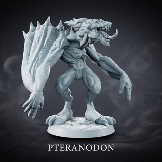 pteranodon - abyss dwellers job hermes creative Tabletop Characters & Creatures Fantasy Universe Store demon beast claws dark devil dinosaur dragon horror wings 3d print model - Mito3D