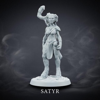 satyr - abyss dwellers job hermes creative Tabletop Characters & Creatures Fantasy Universe Store demon animal female warrior woman horse staff mage 3d print model - Mito3D