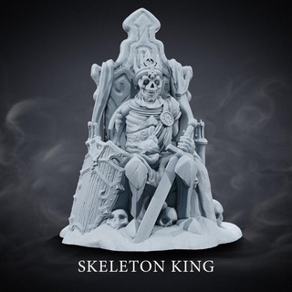 skeleton king - abyss dwellers job hermes creative Tabletop Characters & Creatures Fantasy Universe Store demon shield skull sword undead zombie death create 3d print model - Mito3D