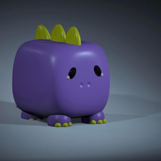 kawaii dinosaur chris elkins Toys & Games Fan Art Action Figures cute stegosaurus stego 3d print model - Mito3D