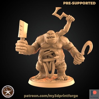 abomination monster my3dprintforge Tabletop Characters & Creatures Fantasy Universe Store creature model undead miniature dead twisted warcraft wow ugly dnd corpse forsaken stiches horrible scourge 3d print model - Mito3D