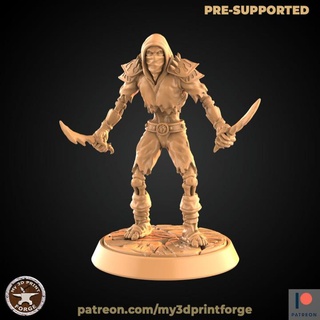 undead rogue my3dprintforge Tabletop Characters & Creatures Fantasy Universe Store model miniature resin dead dagger warcraft dnd corpse forsaken scourge 3d print model - Mito3D