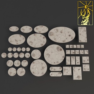death knights bases titan forge miniatures Tabletop Characters & Creatures Fantasy Universe Store battle fantasy oval set square terrain wargames warhammer round skirmish 3d print model - Mito3D