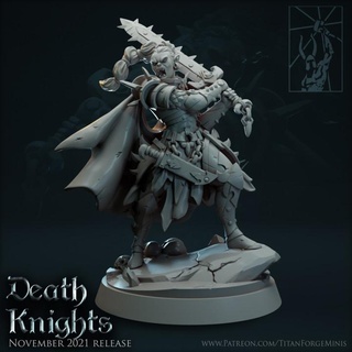 death knights mor-zhal champion titan forge miniatures Tabletop Characters & Creatures Fantasy Universe Store fantasy old orc ork warhammer warrior world evil chaos d&d skirmish halforc greenskin pact mor zhal 3d print model - Mito3D