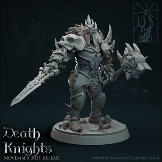 death knights mor-zhal lord foot titan forge miniatures Tabletop Characters & Creatures Fantasy Universe Store dark undead wargames warhammer champion evil warcraft chaos skirmish mor zhal 3d print model - Mito3D