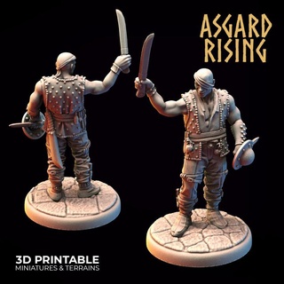 bandido jefe modular pre supported asgard creciente miniaturas mini 3d print model - Mito3D