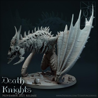 death knights mor-zhal dread dragon titan forge miniatures Tabletop Characters & Creatures Fantasy Universe Store beast bone king rpg undead wargames warhammer wings lich elemental mor zhal 3d print model - Mito3D