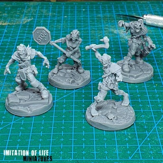 radzombies imitation life miniatures Tabletop Characters & Creatures Sci-Fi Universe rpg undead zombie necromunda dead fallout post scifi apocalypse radioactive encounter stargrave wasteland critter apocalyptic 3d print model - Mito3D