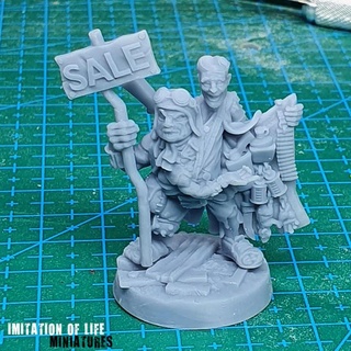 mutant trader imitation life miniatures Tabletop Characters & Creatures Sci-Fi Universe rpg sci-fi miniature necromunda fallout post tnt apocalypse 2000ad nuclear 30mm stargrave wasteland npc apocalyptic presupported 3d print model - Mito3D