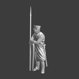 medieval nordic crusader knight resting northern crusades miniatures Tabletop Characters & Creatures Fantasy Universe Store 3d print battle fantasy figurine gaming helmet shield spear wargaming warrior tabletop infantry 28mm 3d print model - Mito3D
