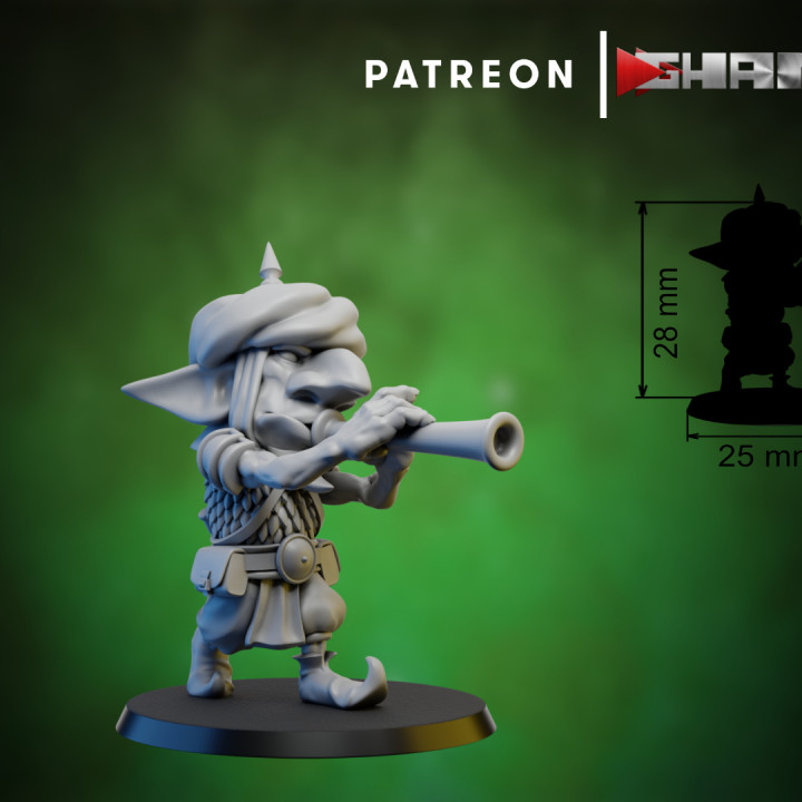 ogro 2 persa goblin 6 suporte pronto ghamak tampo mesa personagens criaturas fantasia universo loja dragões masmorras martelo guerra miniatura jogo dnd 9th 3D print model - Mito3D