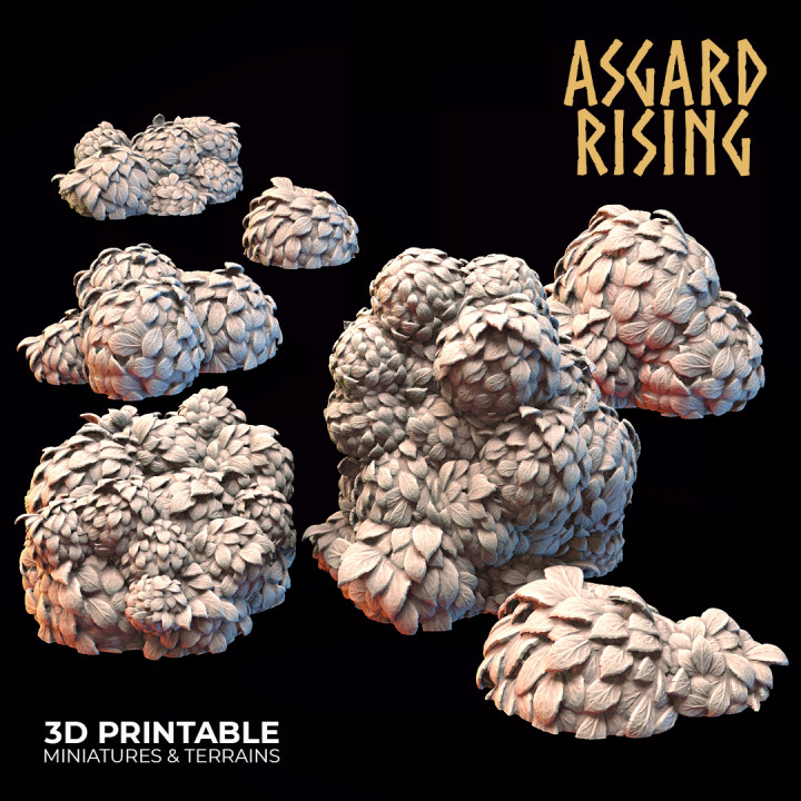 siepe cespugli pre supported asgard in aumento miniature 3D print model - Mito3D