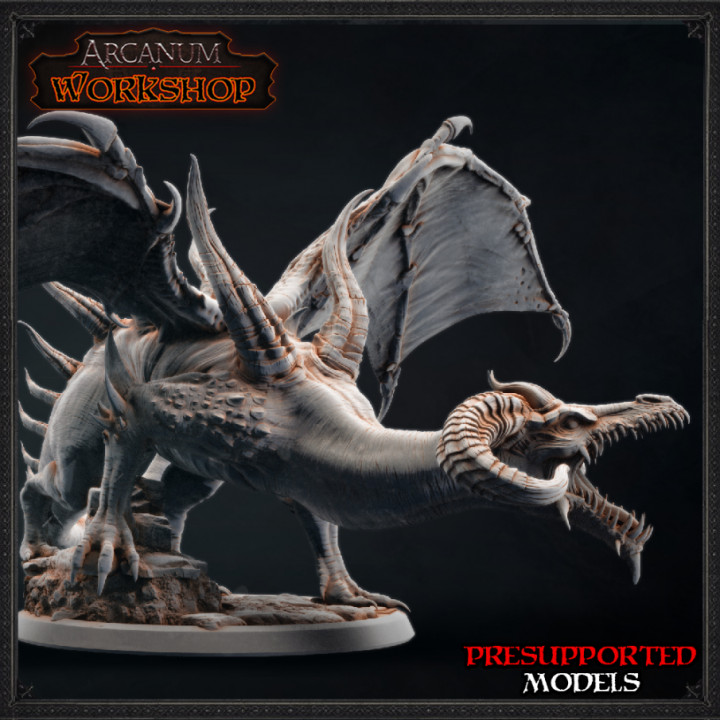 diablo dragon arcanum workshop Tabletop Characters & Creatures Fantasy Universe Store demon creature monster wargaming warhammer miniature tabletop 100mm wyvern 3D print model - Mito3D