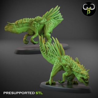 spinodon set claybeastcreation Tabletop Characters & Creatures Fantasy Universe Store dinosaur fantasy lizard reptile tabletop wargame 3d print model - Mito3D