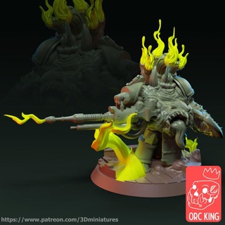 lord flue orc king studio Store 40k guard warhammer death chaos deathguard hq contagion virulence 3d print model - Mito3D