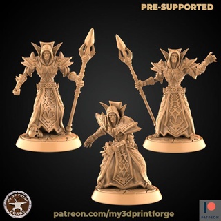 undead mages my3dprintforge Tabletop Characters & Creatures Fantasy Universe Store fantasy model skeleton character wizard magic miniature priest mage evil dead warcraft dnd servant sorcerer forsaken acolyte scourge 3d print model - Mito3D