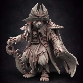 pirate gnoll captain red clay collectibles Tabletop Characters & Creatures Fantasy Universe Store 3d print model - Mito3D