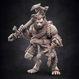 pirate gnoll behemoth red clay collectibles Tabletop Characters & Creatures Fantasy Universe Store anchor 3d print model - Mito3D