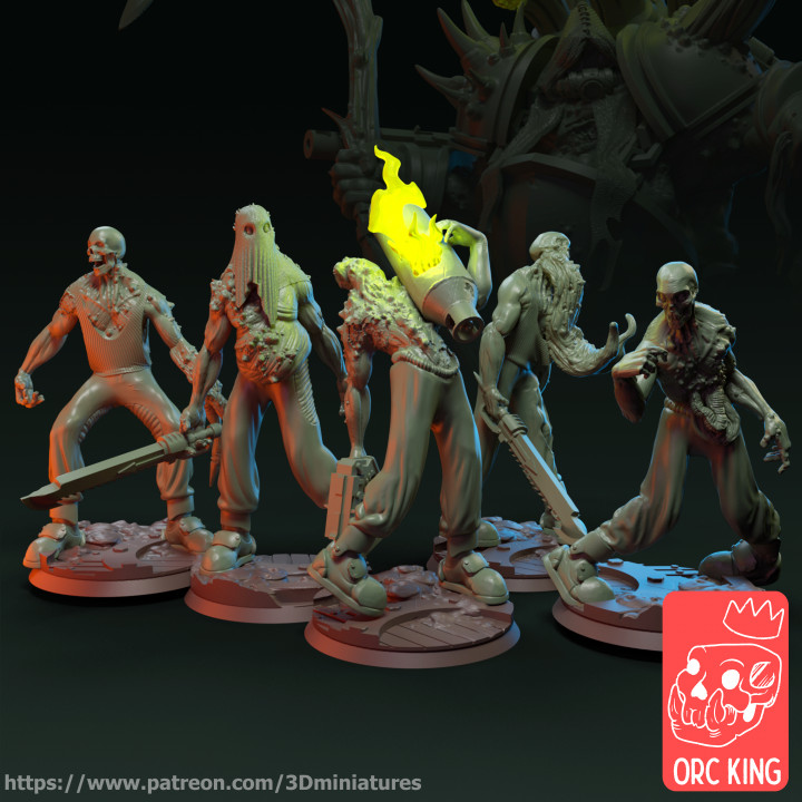 space zombies orc king studio Store 40k guard undead warhammer zombie death deathguard troop poxwalkers 3D print model - Mito3D