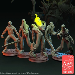 space zombies orc king studio Store 40k guard undead warhammer zombie death deathguard troop poxwalkers 3d print model - Mito3D
