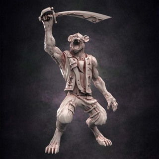 pirate gnoll cutthroat 2 red clay collectibles Tabletop Characters & Creatures Fantasy Universe Store 3d print model - Mito3D