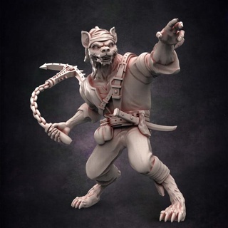 pirate gnoll buccaneer 4 red clay collectibles Tabletop Characters & Creatures Fantasy Universe Store 3d print model - Mito3D