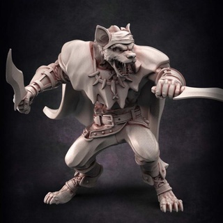 pirate gnoll scoundrel red clay collectibles Tabletop Characters & Creatures Fantasy Universe Store 3d print model - Mito3D